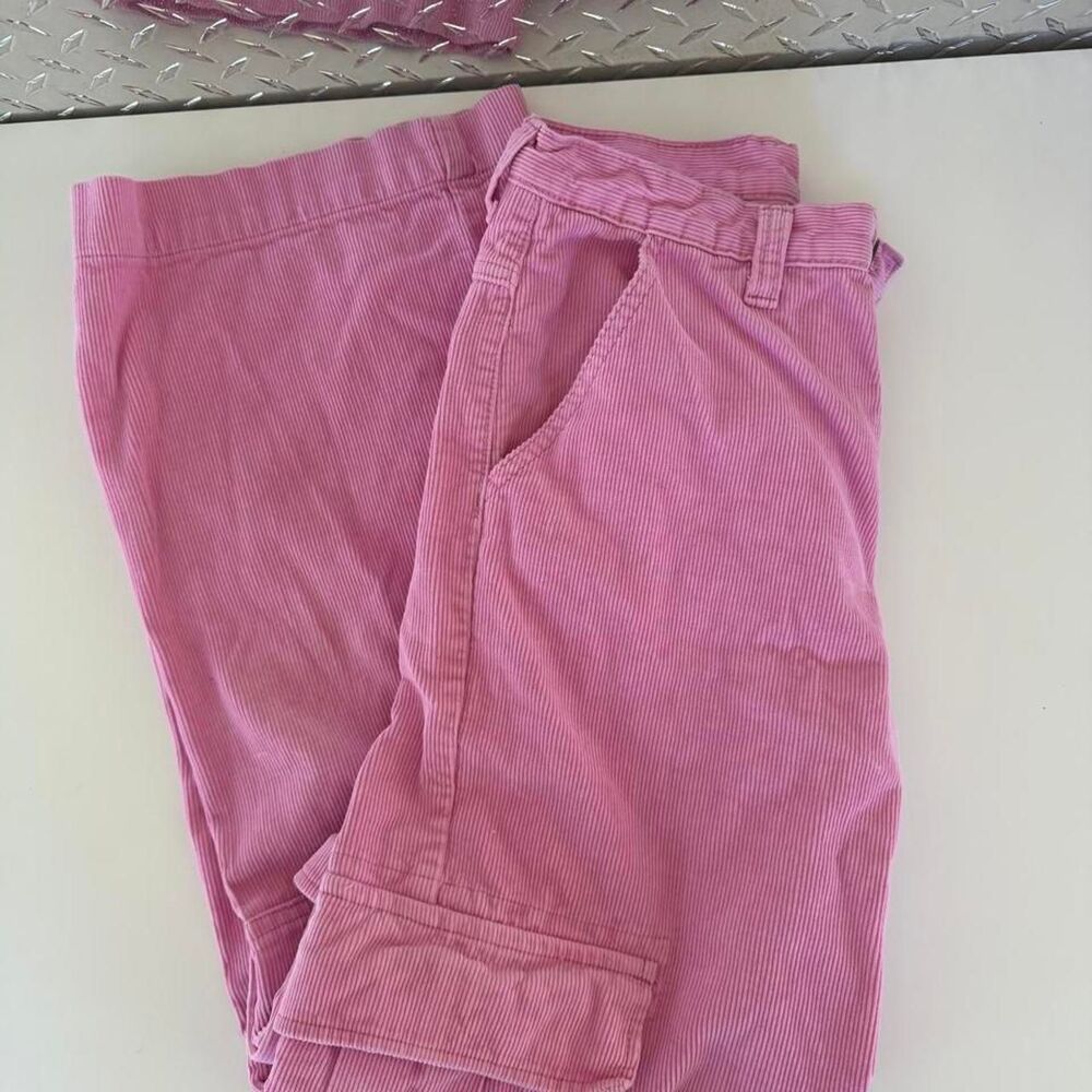 Brandy-melville Women's Pink and Purple Trousers